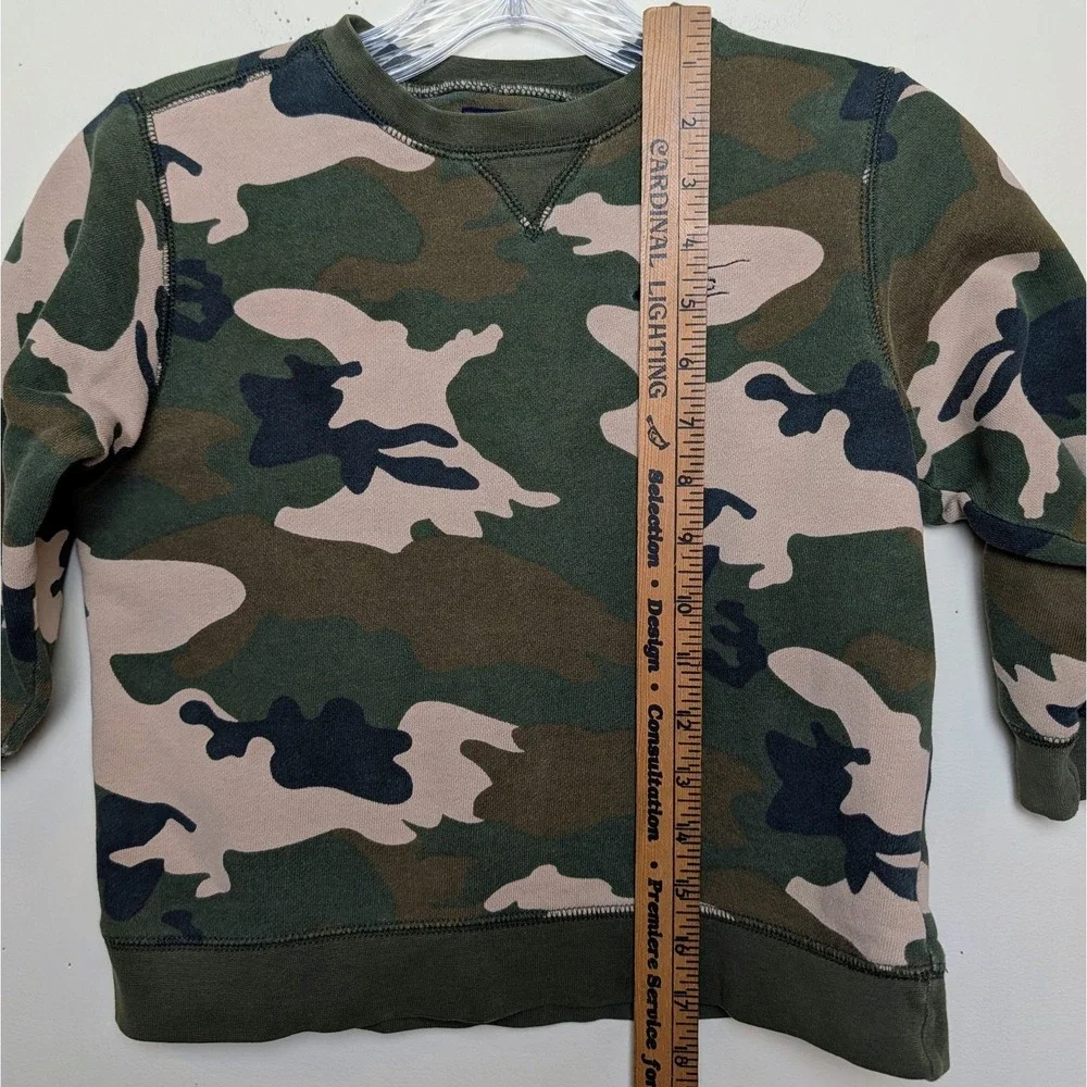 Vintage The Children's Place Camo Camouflage 90s Crewneck Sweatshirt Size 5